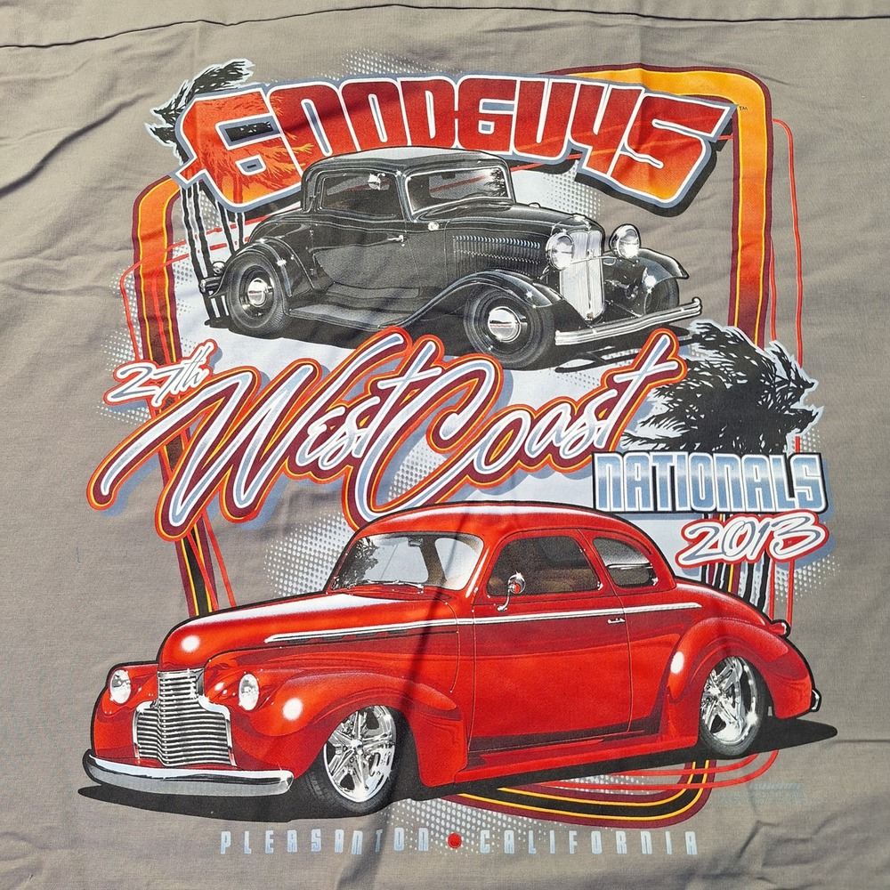 Red Kap Goodguys West Coast Nationals 2013 Work Shirt Mens 3XL Tan Hot Rod Car